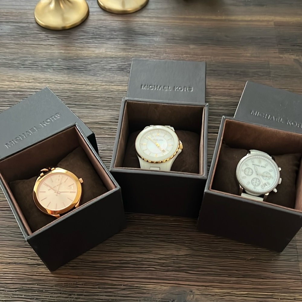 MK lot of 3 watches